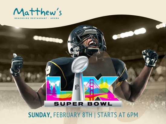 Watch Super Bowl 2026 Live at Matthew's Beachside